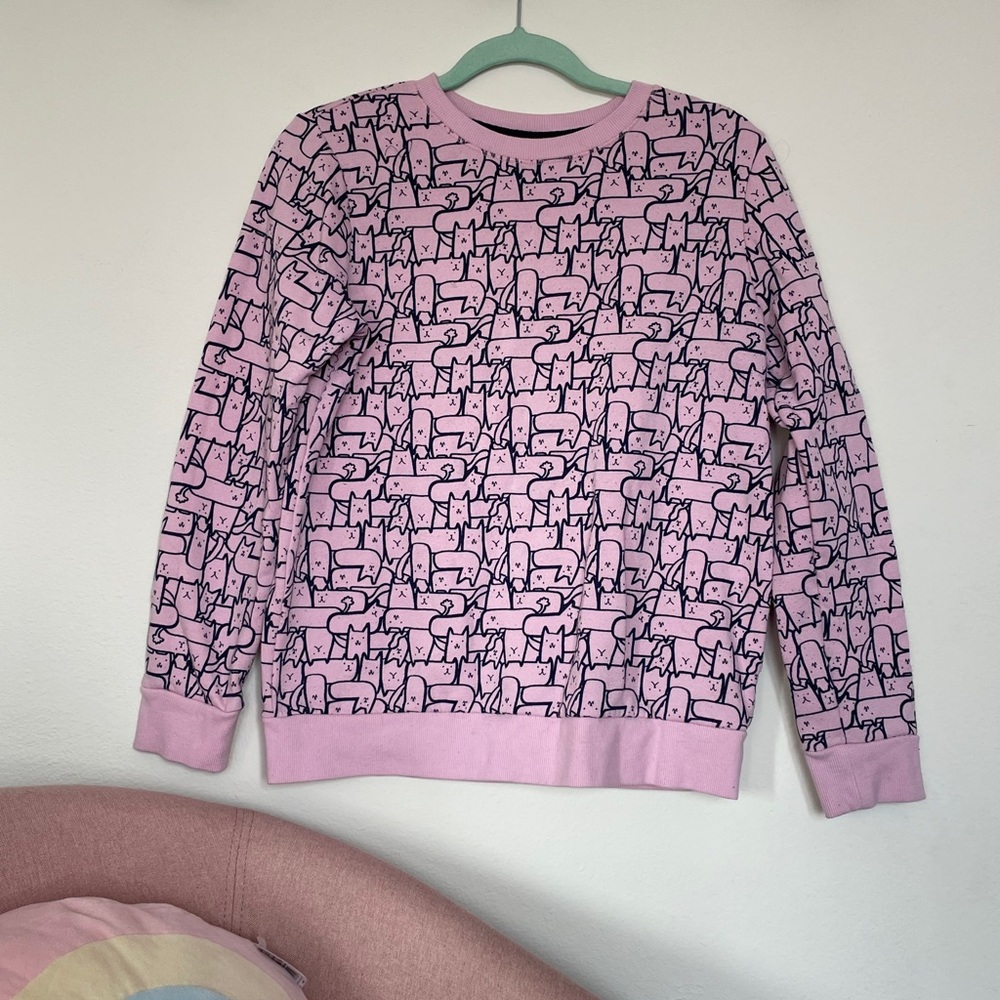 Pink cat sweater